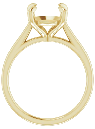 14K Yellow  9.4 mm Round Solitaire Engagement Ring Mounting (2)