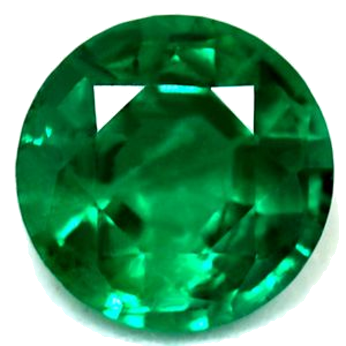 0.64 carat GREEN Round Smaragdas (1)