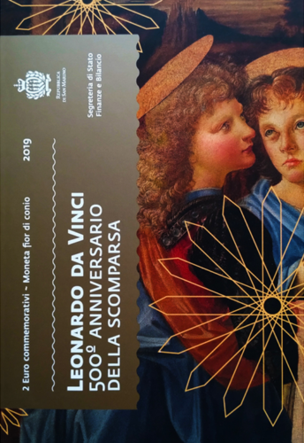 2019 Sanmarīno Leonardo Da Vinči 2 eiro monēta (4)