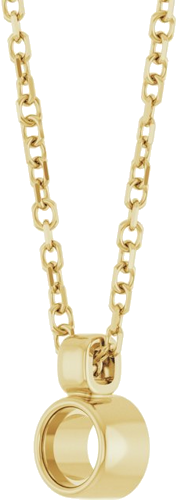 Pakabukas „Bezel-Set“ 14k yellow gold Round 3mm (2)