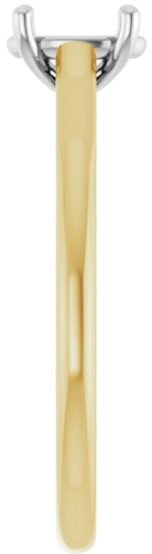 14K Yellow   White  7x5 mm Oval Solitaire Engagement Ring Mounting (4)