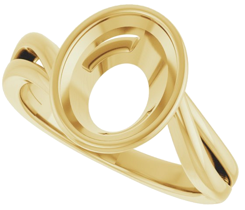 Sužadėtuvių Žiedas „Bezel-Set“ 14k yellow gold Oval 10mm x 8mm (5)