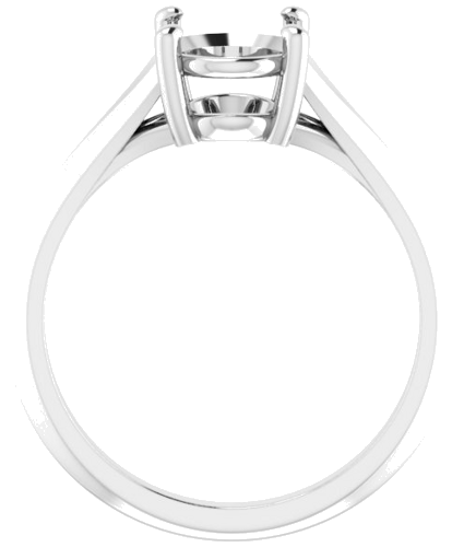 Sužadėtuvių Žiedas „Solitaire“ 585 Baltojo Aukso Oval 9mm x 7mm (2)