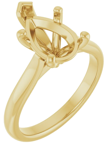 Sužadėtuvių Žiedas 14k yellow gold Pear 12mm x 8mm (1)