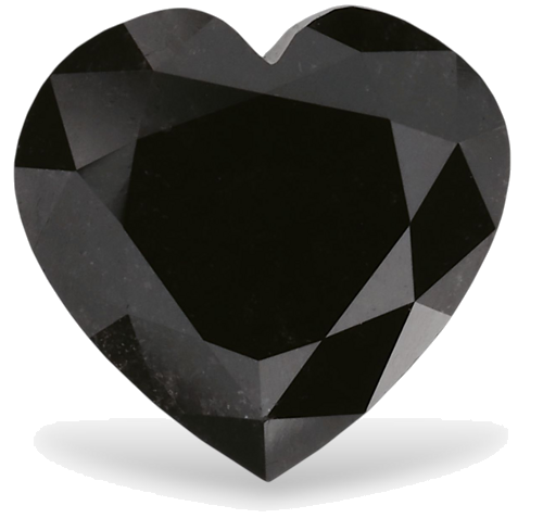 1.44 carat Fancy Black-VVS2 Natūralus Heart Deimantas (1)