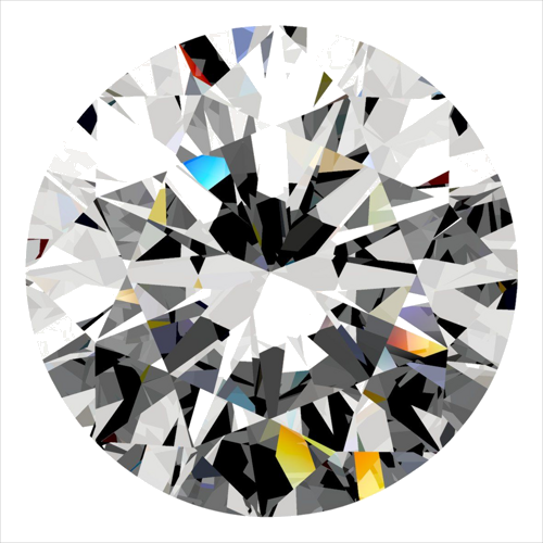 0.5 carat H-SI1 Excellent cut Natūralus Round Deimantas (1)