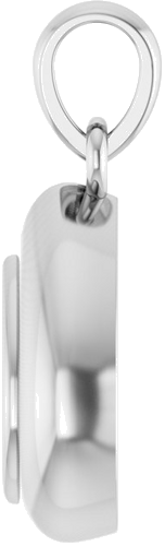 14K White 6x4 mm Pear Bezel-Set Puffy Pendant Mounting (3)