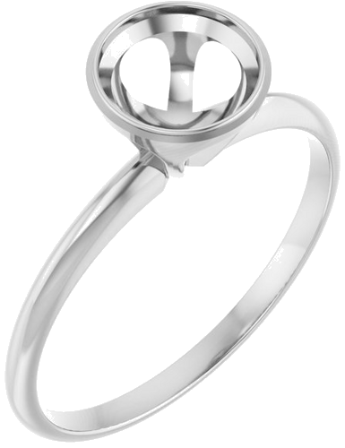 Sužadėtuvių Žiedas „Solitaire“ 585 Baltojo Aukso Round 6.5mm (1)