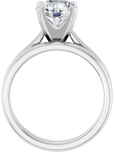 14K White 8.2 mm Round Solitaire Engagement Ring Mounting (7)