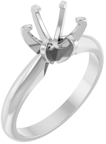 Sužadėtuvių Žiedas „Heavyweight Solitaire“ 14k white gold Round 7mm (1)