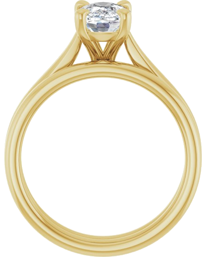 Sužadėtuvių Žiedas „Claw-Prong Solitaire“ 14k yellow gold Elongated Cushion 8mm x 6mm (7)