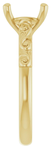 Sužadėtuvių Žiedas „Solitaire“ 14k yellow gold Cushion 8mm (4)