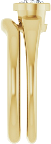 Sužadėtuvių Žiedas „Bezel-Set Solitaire“ 10k yellow gold Round 5.2mm (9)