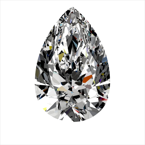 0.32 carat D-SI1 Natūralus Pear Deimantas (1)