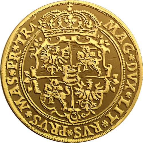 10 дукатов Стефан Баторий (1580) 999 золотая монета (2)