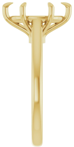 Sužadėtuvių Žiedas „Claw-Pong“ 14k yellow gold Oval 11mm x 9mm (4)