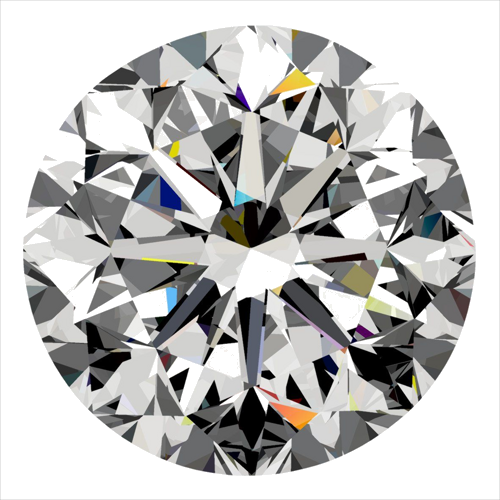 0.3 carat H-VS2 GD cut Natūralus Round Deimantas (1)