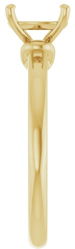 Sužadėtuvių Žiedas „Solitaire“ 18k yellow gold Cushion 7mm (4)