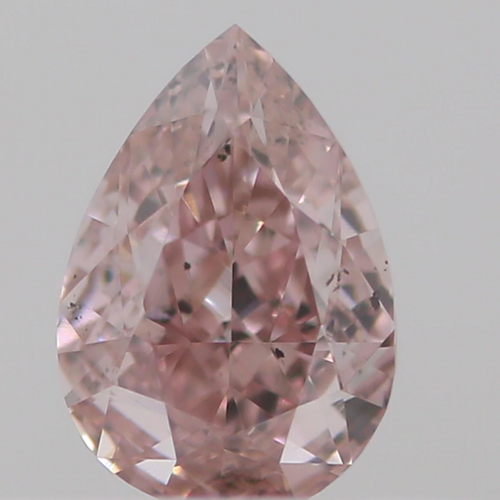 0.23 carat Fancy Orangey Pink-SI1 Natūralus Pear Deimantas (1)