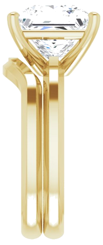 Sužadėtuvių Žiedas „Solitaire“ 14k yellow gold Square 9mm (9)