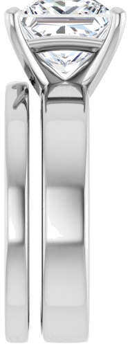 Sužadėtuvių Žiedas 14k white gold Square 8mm (9)