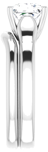 Platinum 6 mm Square Engagement Ring Mounting (9)