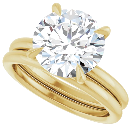 Sužadėtuvių Žiedas „Claw-Prong Solitaire“ 10k yellow gold Round 10mm (10)