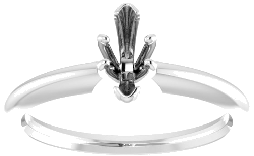14K White 8x3.5 mm Marquise Solitaire Engagement Ring Mounting (5)