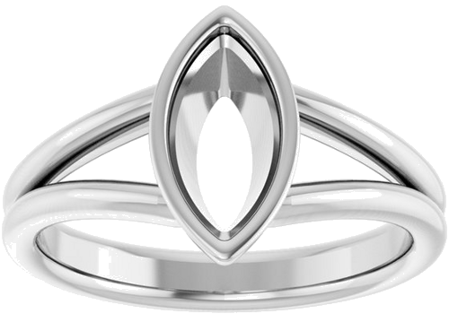 Sužadėtuvių Žiedas „Bezel-Set Solitaire“ 14k white gold Marquise 10mm x 5mm (3)