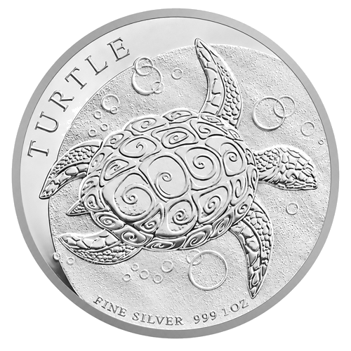 1 oz Морска костенурка Биса 2019 Ниуе сребърна монета (1)