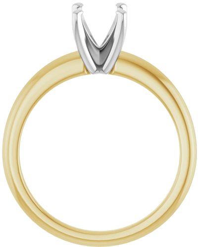 Sužadėtuvių Žiedas „Solitaire“ 750 Baltojo Ir Geltonojo Aukso Oval 8mm x 6mm (2)