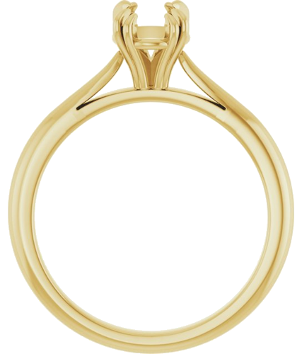 Sužadėtuvių Žiedas „Solitaire“ 585 Geltonojo Aukso Oval 8mm x 6mm (2)