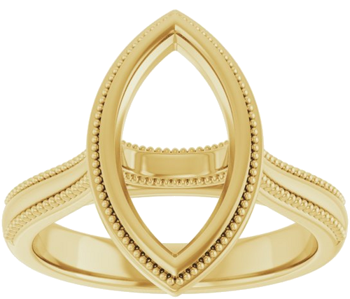 Sužadėtuvių Žiedas „Bezel-Set Solitaire“ 14k yellow gold Marquise 13mm x 6.5mm (3)