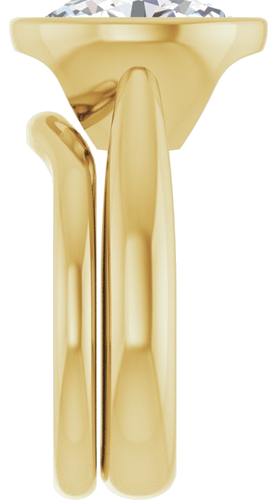 Sužadėtuvių Žiedas „Bezel-Set Solitaire“ 14k yellow gold Oval 12mm x 10mm (9)