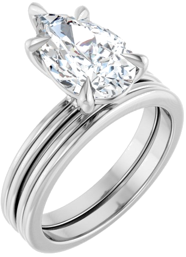 Sužadėtuvių Žiedas „Claw-Prong Solitaire“ 14k white gold Pear 12mm x 7.5mm (6)
