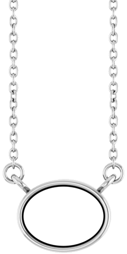 Pakabukas „Solitaire“ 14k white gold Oval 8mm x 6mm (1)