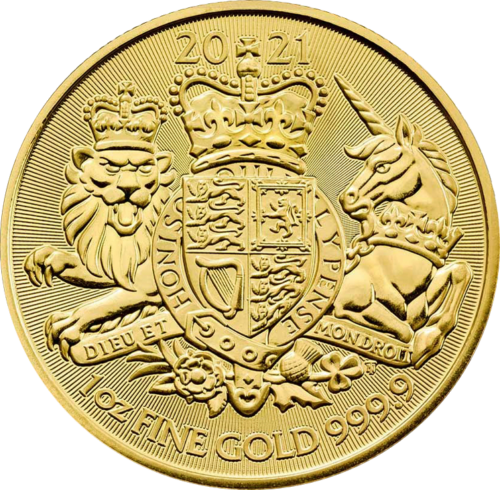 1 oz Королевский герб 2021 Великобритания золотая монета (1)
