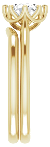 Sužadėtuvių Žiedas „Solitaire“ 585 Geltonojo Aukso Oval 7mm x 5mm (9)