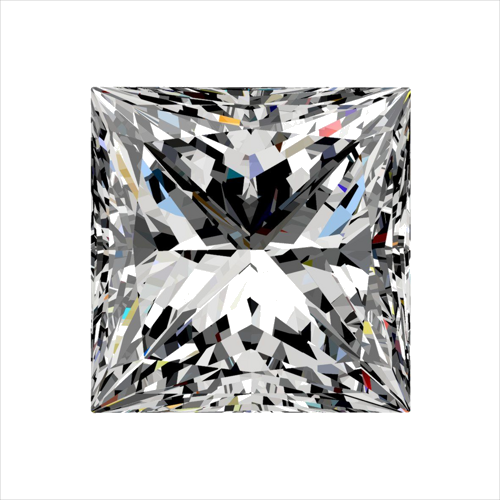 0.51 carat G-VS2 Natūralus Princess Deimantas (1)