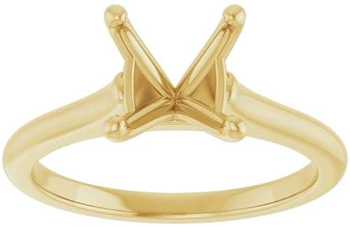 14K Yellow 8.2 mm Round Solitaire Engagement Ring Mounting (3)