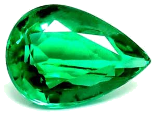 0.67 carat GREEN Pear Smaragdas (1)