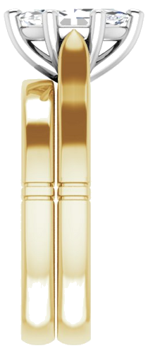 Sužadėtuvių Žiedas „Solitaire“ 750 Baltojo Ir Geltonojo Aukso Marquise 10mm x 5mm (9)