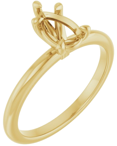 Sužadėtuvių Žiedas „Claw-Prong“ 14k yellow gold Pear 8mm x 5mm (1)