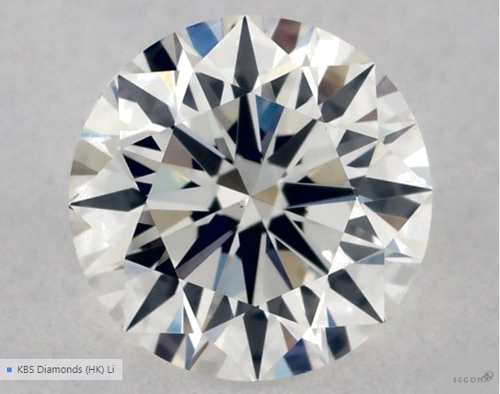 0.5 carat H-VVS2 Excellent cut Natūralus Round Deimantas (1)