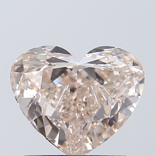 1.01 carat Fancy Light Pinkish Brown-IF Natūralus Heart Deimantas (1)