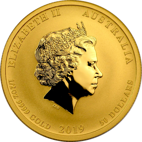 1/2 oz Год Свиньи (Lunar II) 2019 Австралия золотая монета (2)