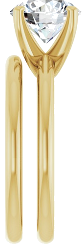 Sužadėtuvių Žiedas „Solitaire“ 585 Geltonojo Aukso Round 8.2mm (9)