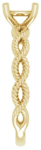 Sužadėtuvių Žiedas „Solitaire Infinity-Inspired“ 14k yellow gold Round 6.5mm (4)