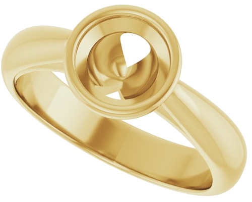 Sužadėtuvių Žiedas „Bezel-Set Solitaire“ 14k yellow gold Round 6.5mm (5)
