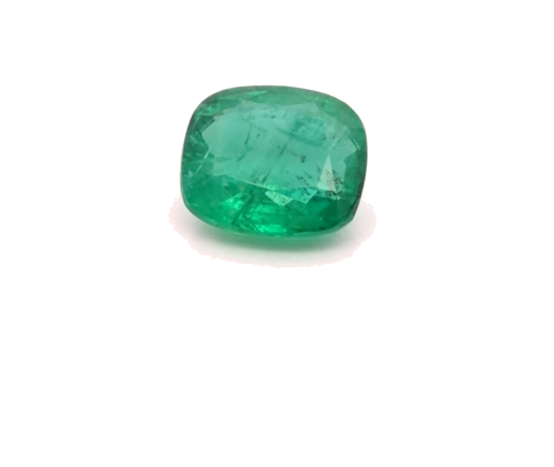 4.13 carat GREEN Cushion Smaragdas (1)